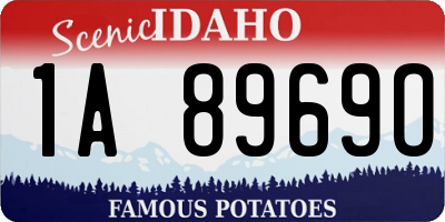 ID license plate 1A8969O