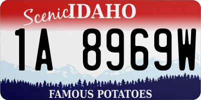 ID license plate 1A8969W