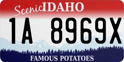 ID license plate 1A8969X