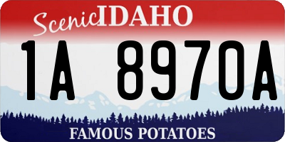 ID license plate 1A8970A