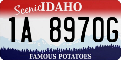 ID license plate 1A8970G