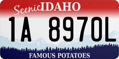 ID license plate 1A8970L