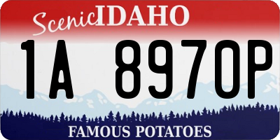 ID license plate 1A8970P