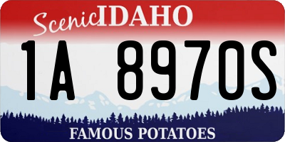 ID license plate 1A8970S