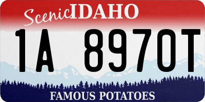 ID license plate 1A8970T