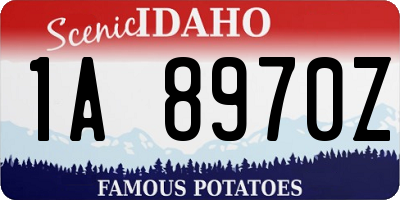 ID license plate 1A8970Z
