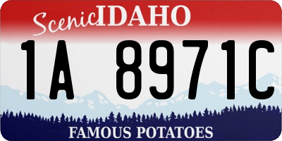 ID license plate 1A8971C