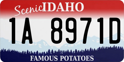 ID license plate 1A8971D