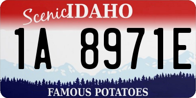 ID license plate 1A8971E