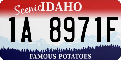 ID license plate 1A8971F