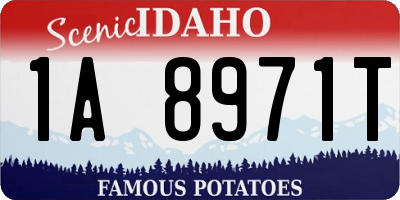 ID license plate 1A8971T