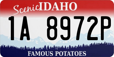 ID license plate 1A8972P