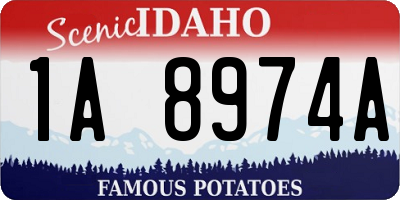 ID license plate 1A8974A