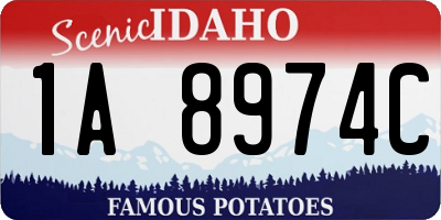 ID license plate 1A8974C