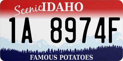 ID license plate 1A8974F