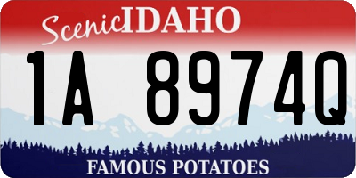 ID license plate 1A8974Q