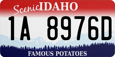 ID license plate 1A8976D