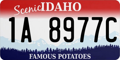 ID license plate 1A8977C