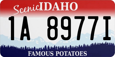 ID license plate 1A8977I