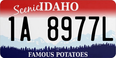 ID license plate 1A8977L