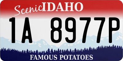 ID license plate 1A8977P