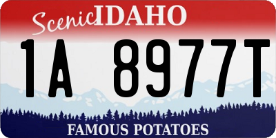 ID license plate 1A8977T