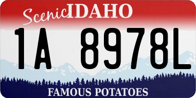 ID license plate 1A8978L