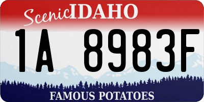 ID license plate 1A8983F