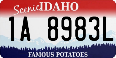 ID license plate 1A8983L