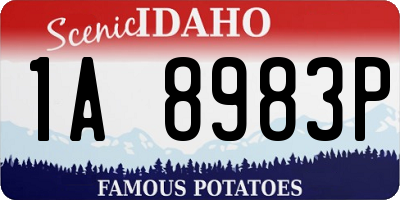 ID license plate 1A8983P