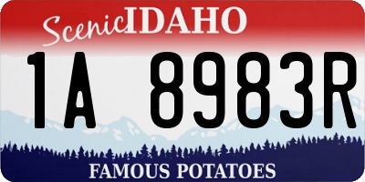 ID license plate 1A8983R