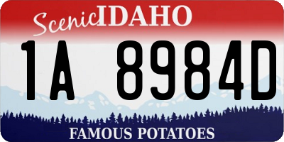 ID license plate 1A8984D