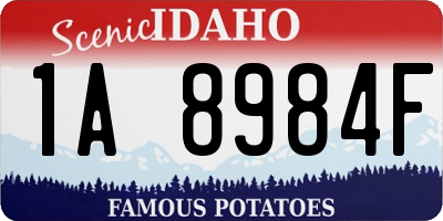 ID license plate 1A8984F