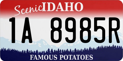 ID license plate 1A8985R