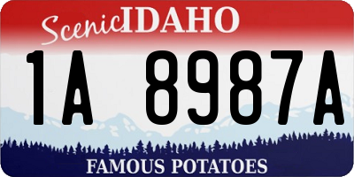ID license plate 1A8987A