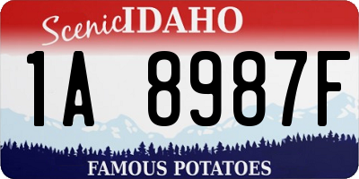 ID license plate 1A8987F