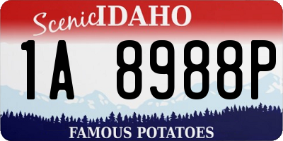 ID license plate 1A8988P