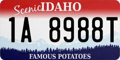 ID license plate 1A8988T