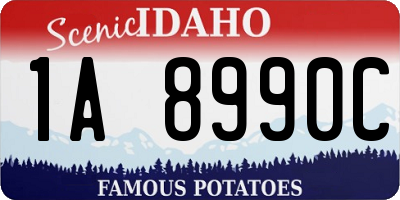 ID license plate 1A8990C