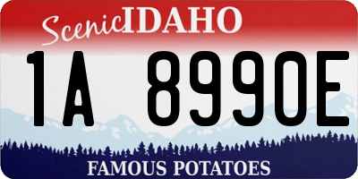ID license plate 1A8990E
