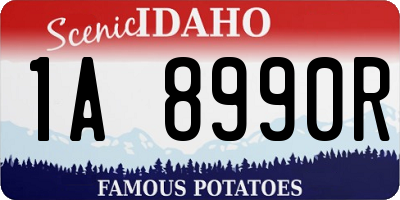 ID license plate 1A8990R