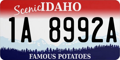 ID license plate 1A8992A