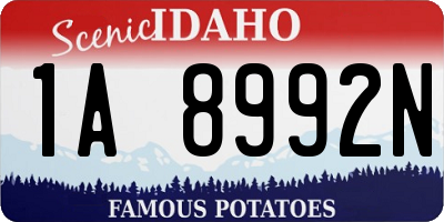 ID license plate 1A8992N