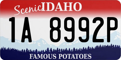 ID license plate 1A8992P