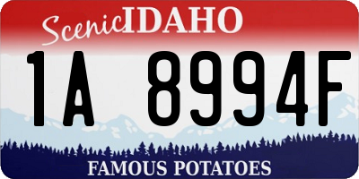 ID license plate 1A8994F