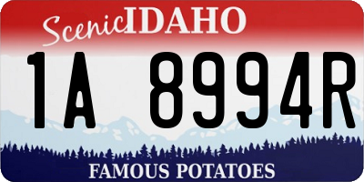 ID license plate 1A8994R