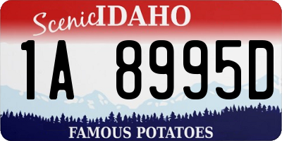 ID license plate 1A8995D