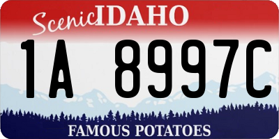 ID license plate 1A8997C