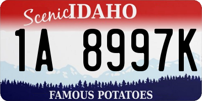 ID license plate 1A8997K