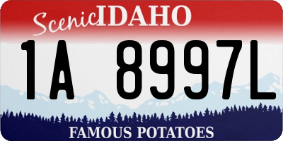 ID license plate 1A8997L